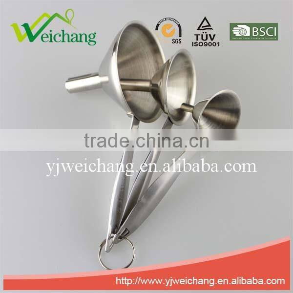 WCTS085 Hot sale Kitchenware tool oil filling funnel stainless steel funnel easy tools high quality
