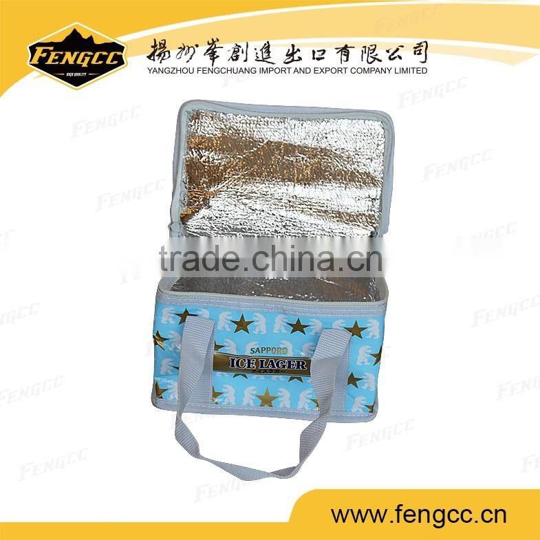 outdoor cylinder football pattern lunch bag beer cooler bag