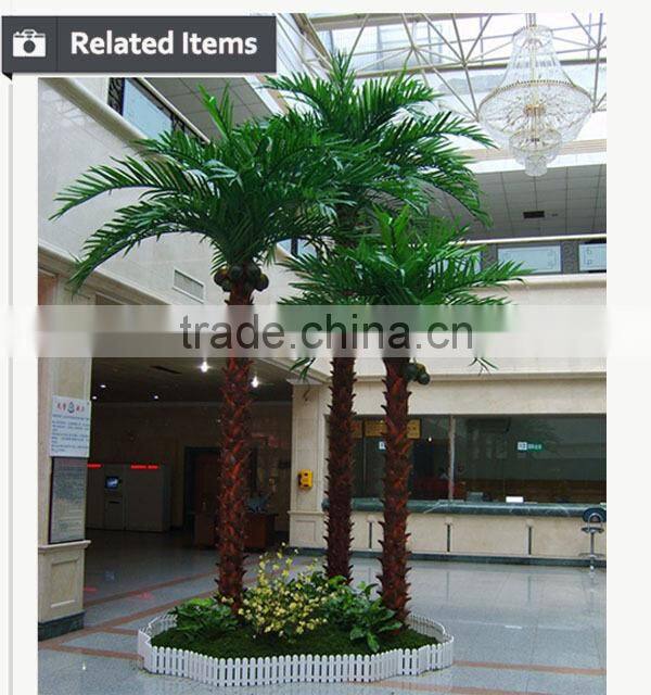 High quality outdoor plastic artificial plam tree leaves