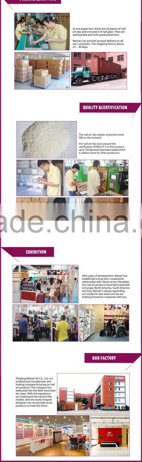 Newair french press fake nails artificial colorful design nail tips