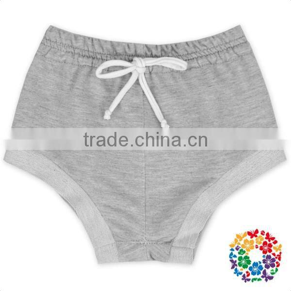 Cheap Gray Color Toddlers Bloomers Infant Plain Panties Bloomers Baby Cotton Bloomers Wholesale