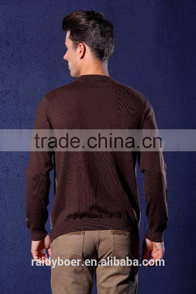 Jacquard style mens multi color sweater