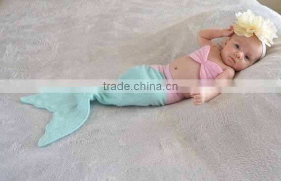 Winter Selling Newborn Baby Bikini Sleeping Bag Kids Fleece Mermaid Blanket Tail HSM2550