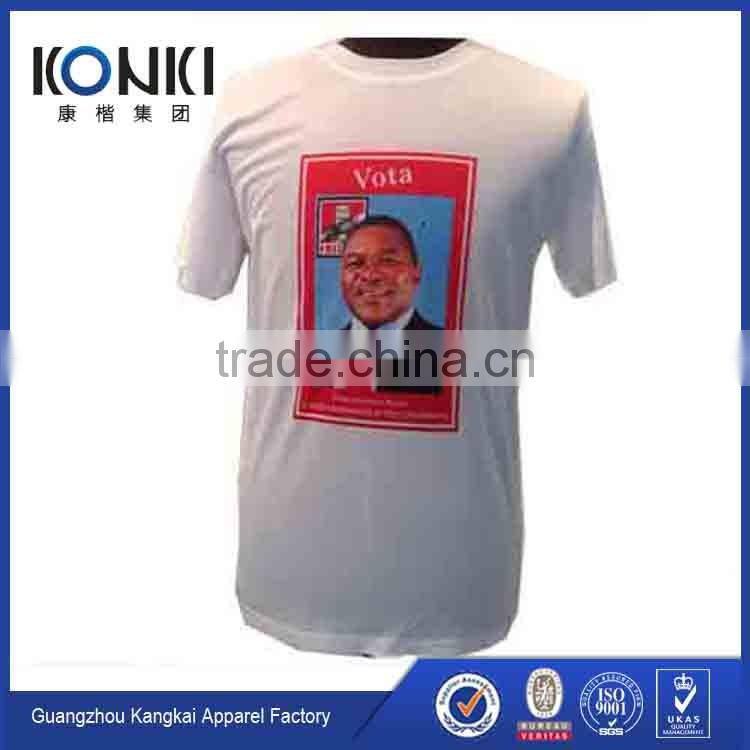 cheapest election campaign promotional t shrit 100% polyester O-neck t shirts