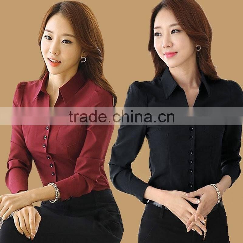 new design made to measure multiple color shirt for business women