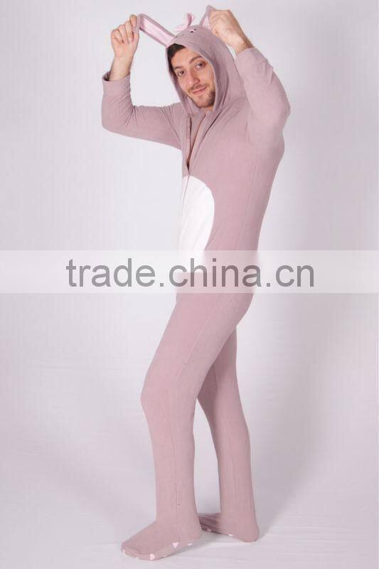 New Adult Fleece Pajamas Unisex Sleepsuit Footed Pyjamas Onesie