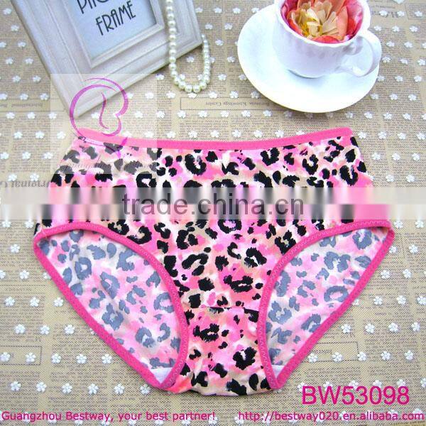 2014 colorful women panties for wholesale high waist cut full back brief panties for women elastic big size under panties