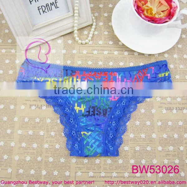 Sex picture of sexy woman like fashion flash cotton panties with lace in apparels