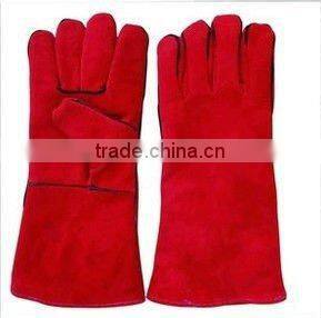 westem cow leather working safety gloves good manufacture
