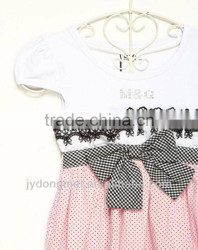 new fashion baby girl pink lace dress
