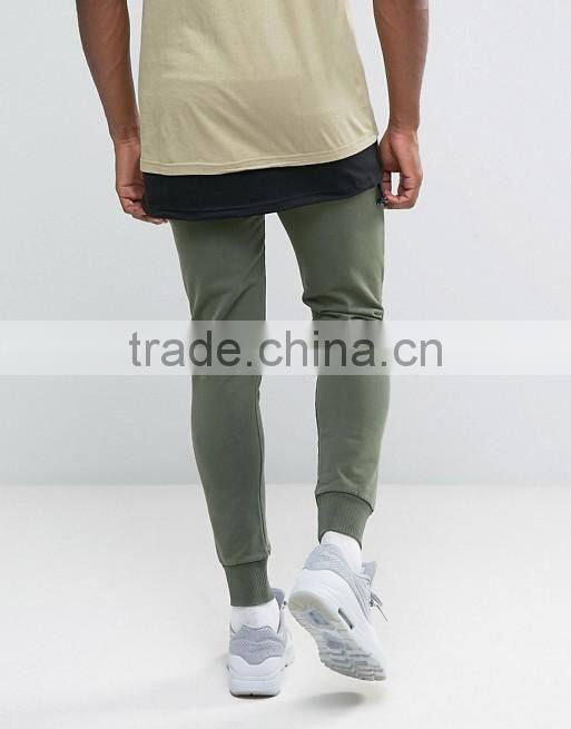 Top Quality Men's Tracksuits Bottoms Tapered Jogger Pants 100% Cotton Fleece Sweatpants with Side Pockets