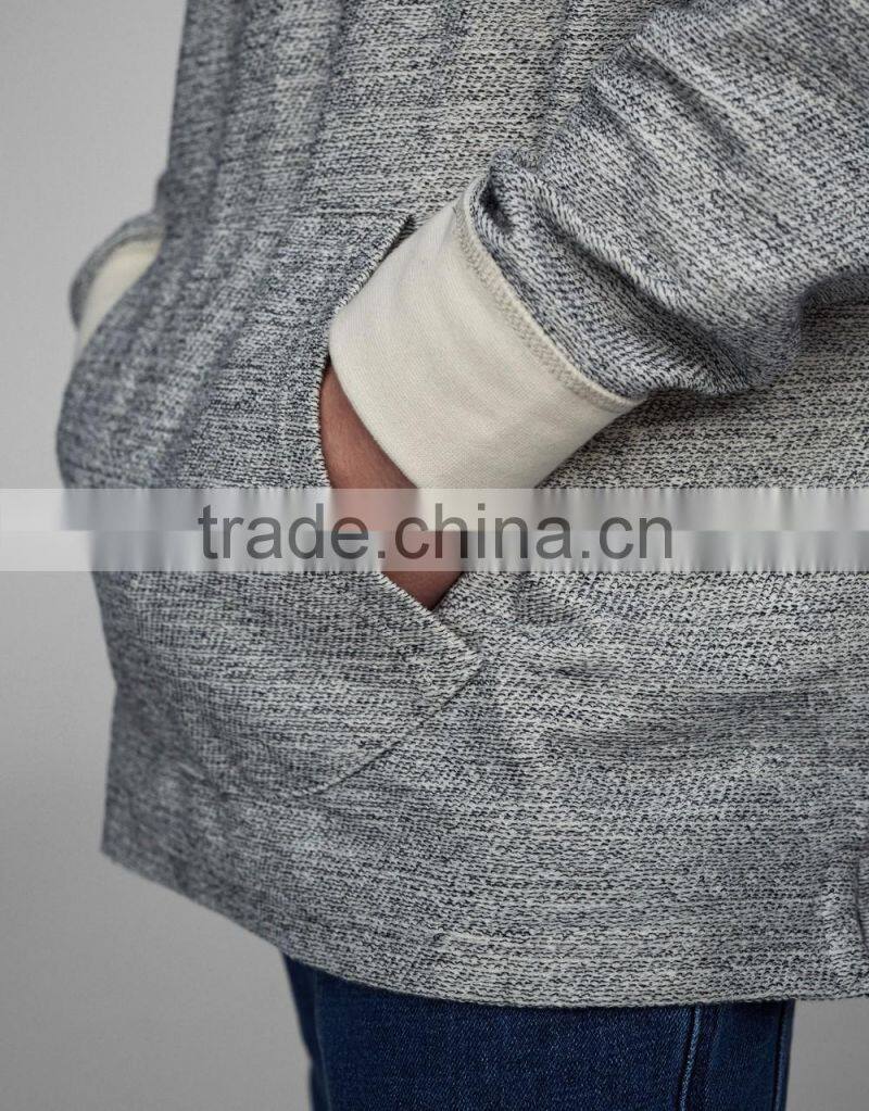 2017 Hot sell gym fitted blank sport pullover grey printed french terry 100% cotton custom hoodies pullover men
