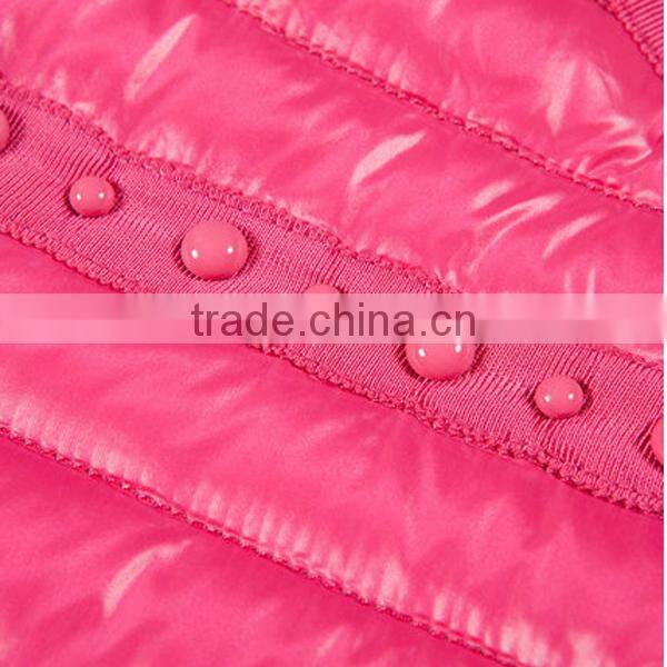 2015 European Style Young Lady Short Pure Color Duck Down Jacket