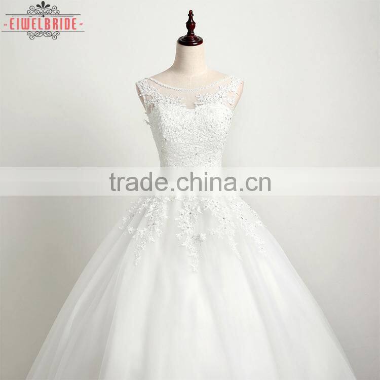OEM Long Floor-length wWhite Wedding Dress Bridal Gown