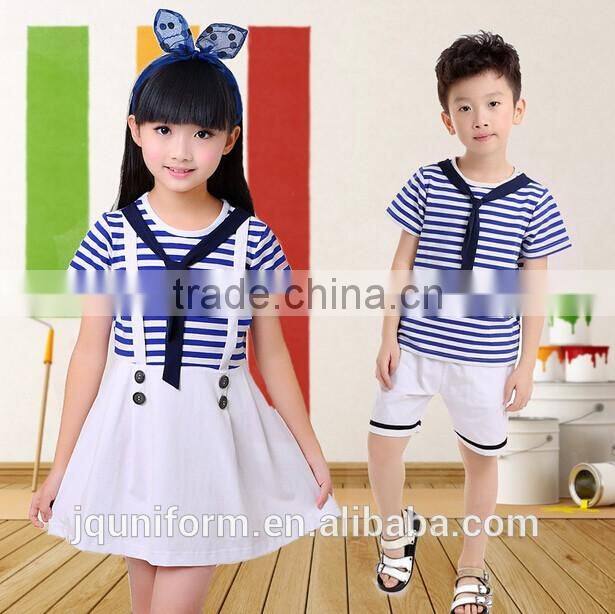 Custom low price clothing kids school uniforms kids polo shirts with shorts or skirts wholesale