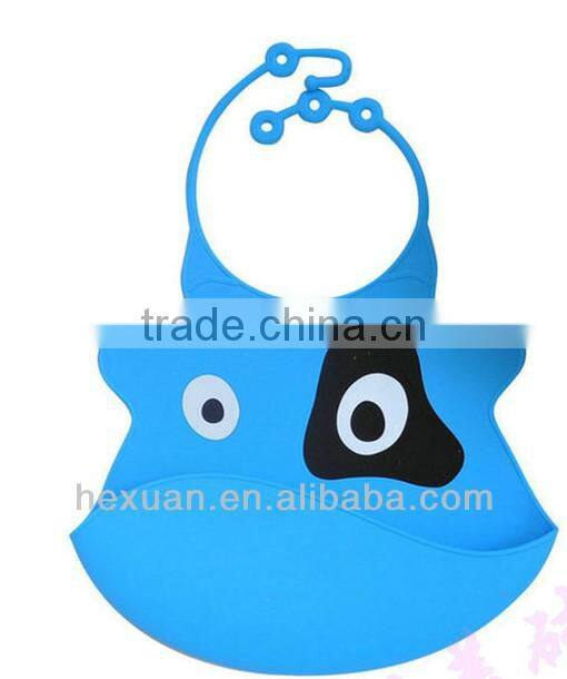 34 designs can choose or OEM baby bibs/ cartoon Bib / food grade silicone slobber pocket