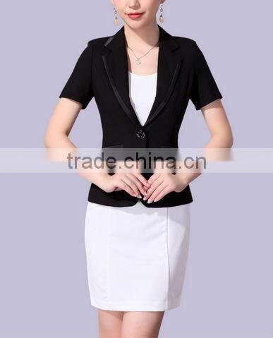 2014 latest uniform design/ladies office uniform