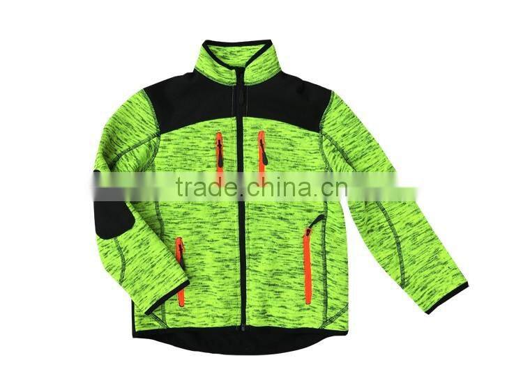 Yellow kids protective wear fleece children safety jacket