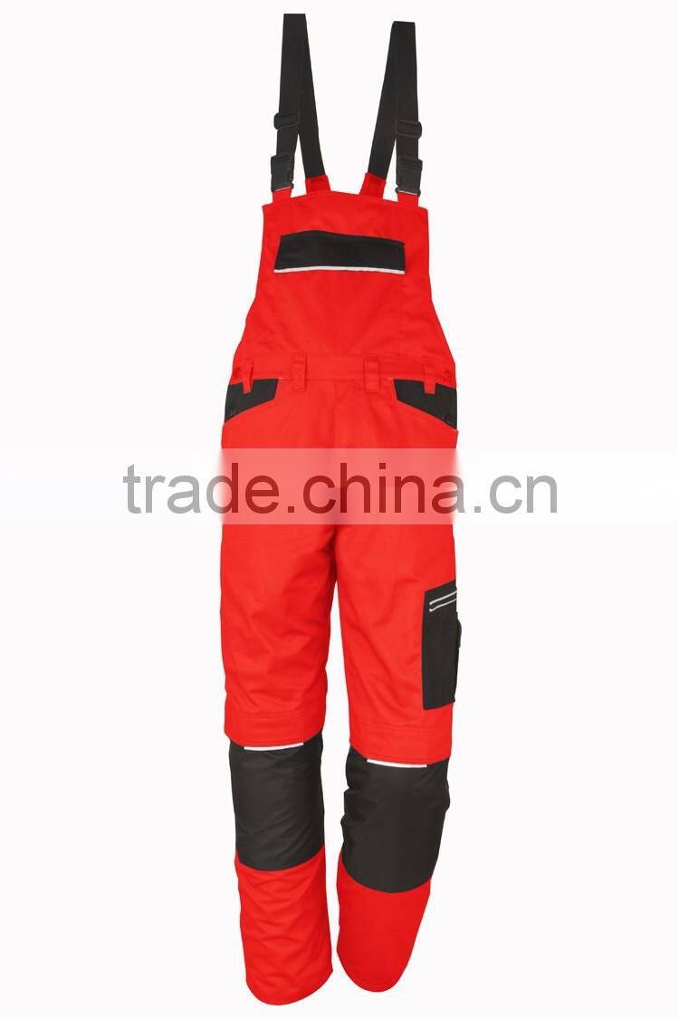 Hot sale economic polycotton trousers men's work overalls bib top pants