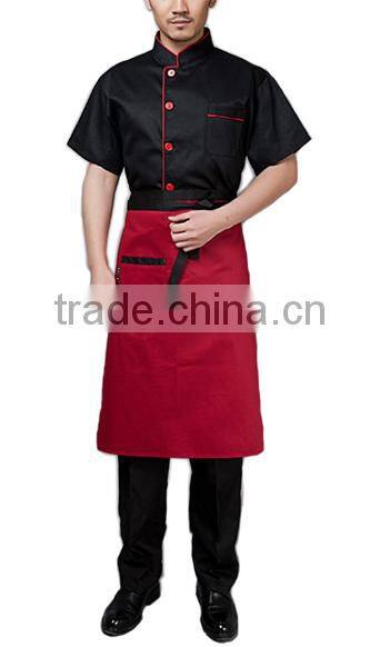 Custom top quality 100% cotton short sleeves chef uniform hot selling