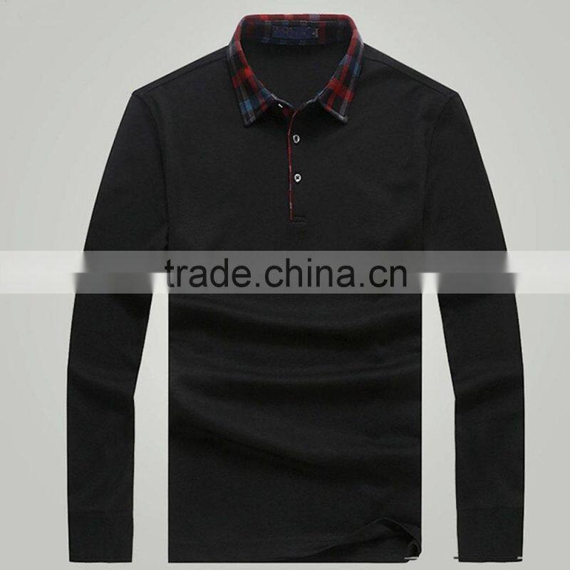 2015 custom high quality long sleeve polo shirt LP3