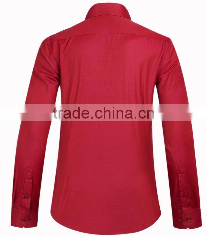 2017 new style solid color mens shirt long sleeve