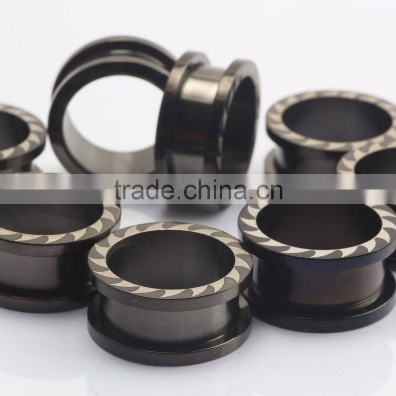 Custom Hollow Surgical Ear Gauge Earrings Flesh Tunnels Piercing Body Jewelry