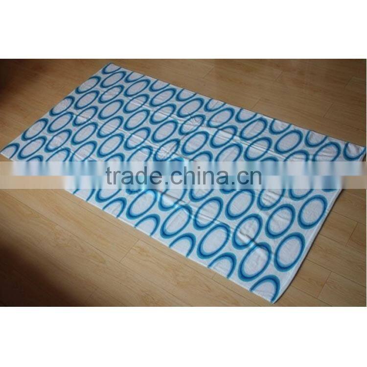 high endcotton velvet flower woven beach towel