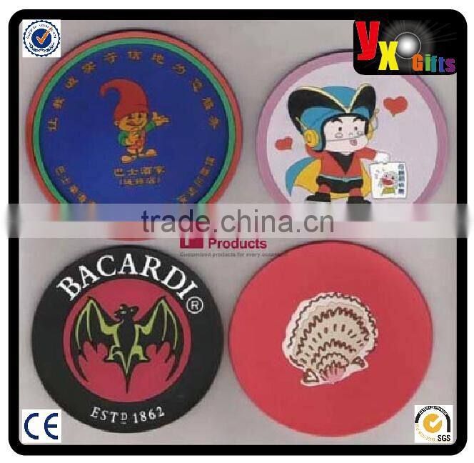 Promotion Gifts----Customized 2D/3D soft pvc coaster, soft cup coaster, soft pvc cup mat, pvc mug pad,debossed logo mug coaster