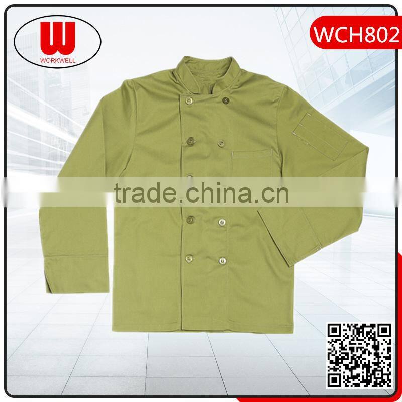 Cotton fabric restaurant chef shirt design