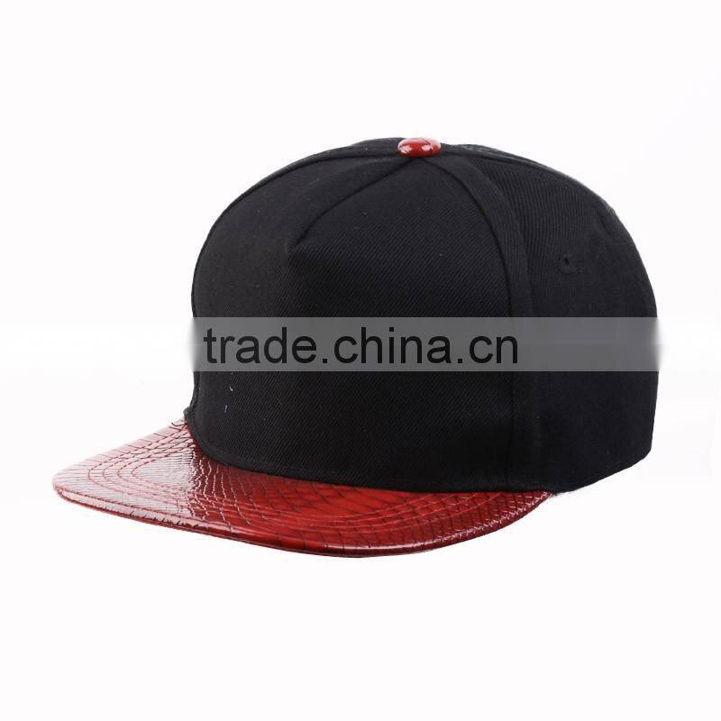 custom logo in any color snakeskin brim snapback hat