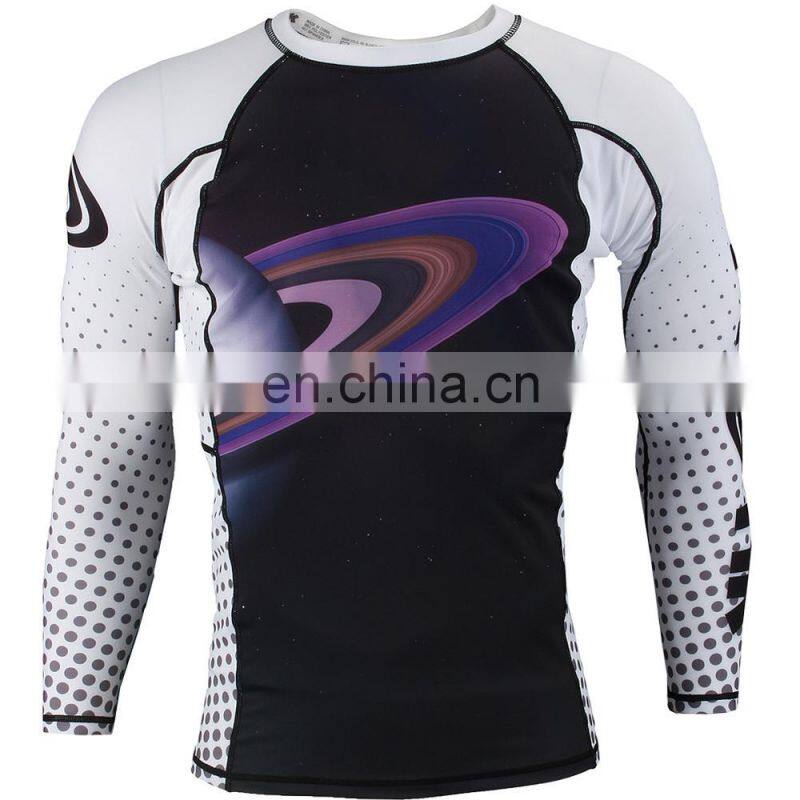 Sublimation blank mma rash guard paypal