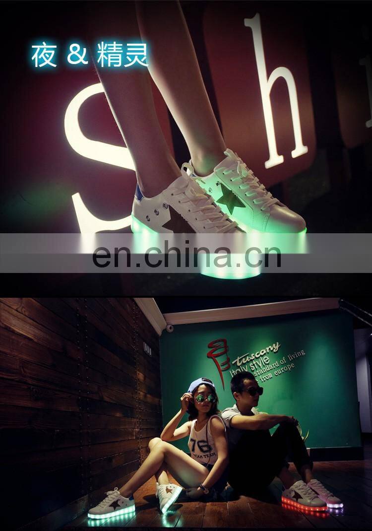 Unisex Flat Sports Luminous Dancing Night Running Couple Sneakers LED light shoes