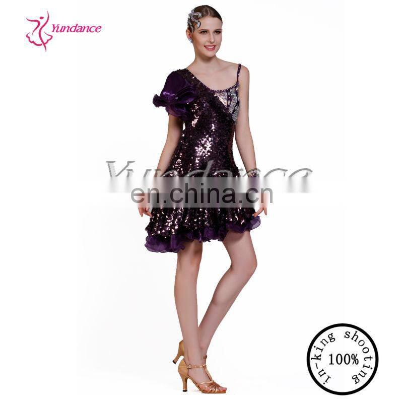L-1137 Excellent lady fashion Customize latin dance sequined stage wear