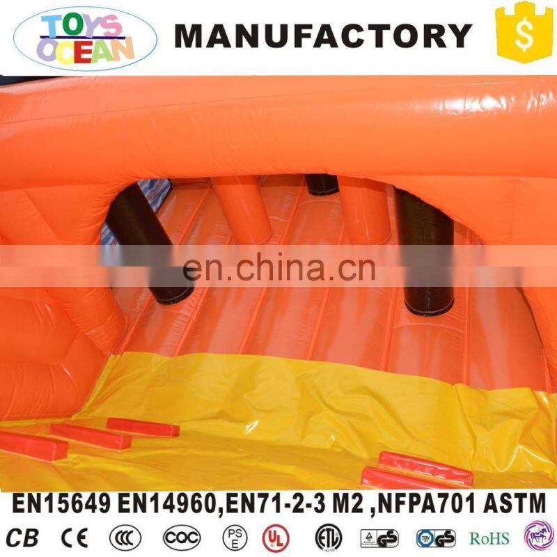 Outdoor halloween pumpkin Inflatable obstacle course for kids party used