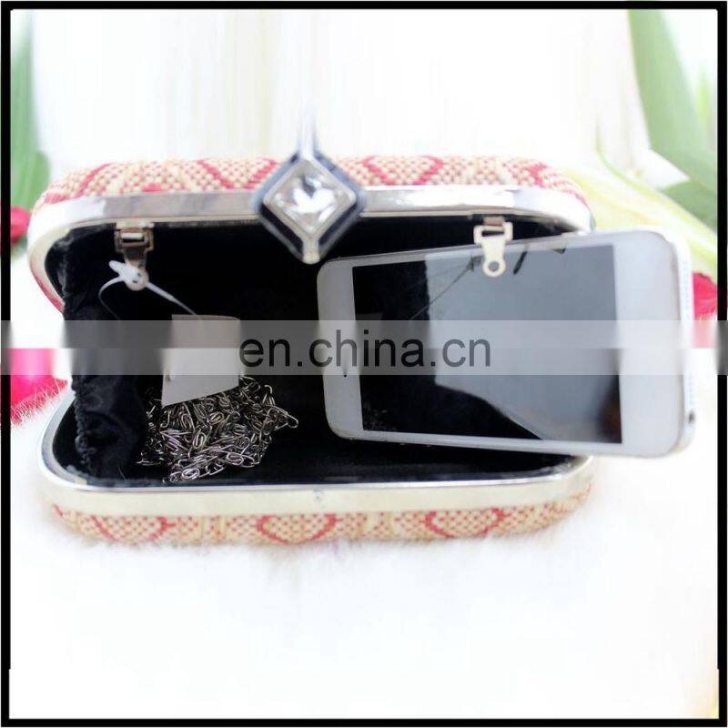 Color knitting evening bag , special elegant hand clutch bags