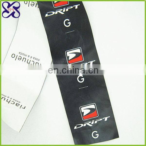 Care instruction label silk screen printing clothing labels