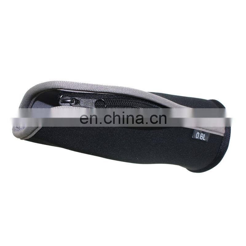 custom label stitched zipper opening neoprene can cooler bag