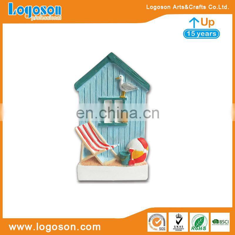 House shape with flower souvenir promotion custom resin fridge magnet