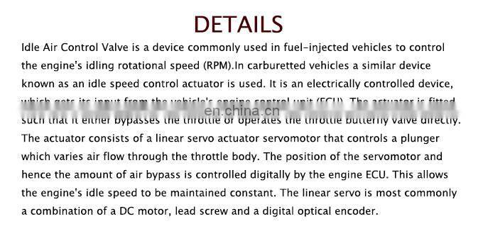 36450-P2J-J01 Idle Air Control Valve 138200-0560 AC185 Fits For Honda For Civic Del Sol 96-00