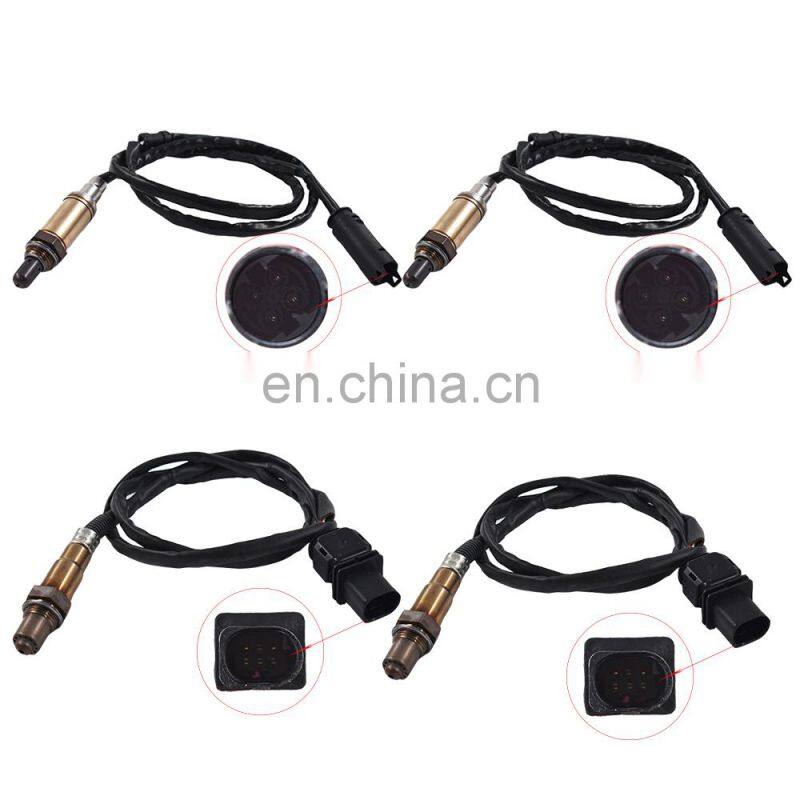 4pcs Air Fuel Ratio Oxygen Sensor Up Downstream for 04-06 BMW 3.0L Auto Trans 2345137 2344473