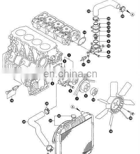 Diesel engine parts 4TNE98 blade fan