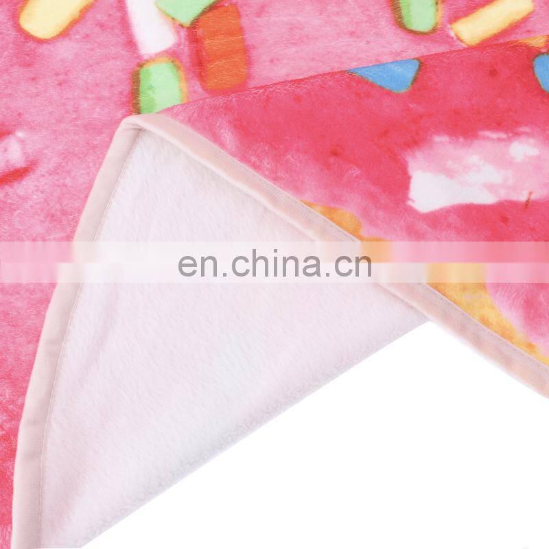Hot Selling Funny 3D Printed Pink Donut Beach Towel Blanket 47Inch