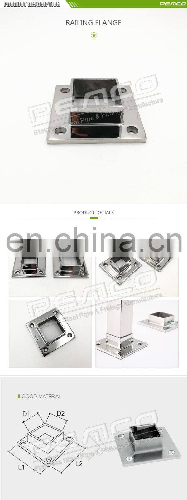 Export Stainless steel flat face flange for stair handrail hot sale