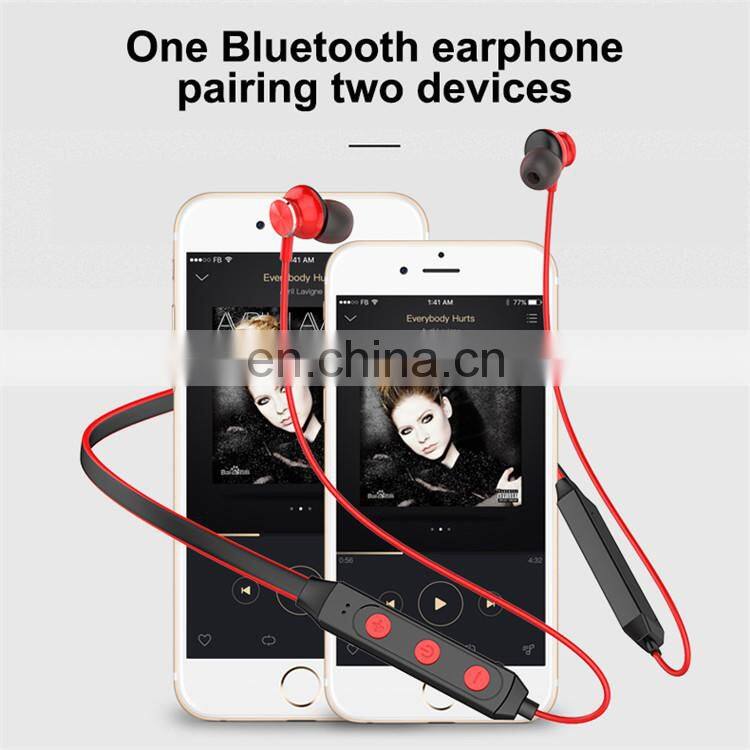 Sports Cheap Wireless Headphones High Quality Metal Neckband Earphone