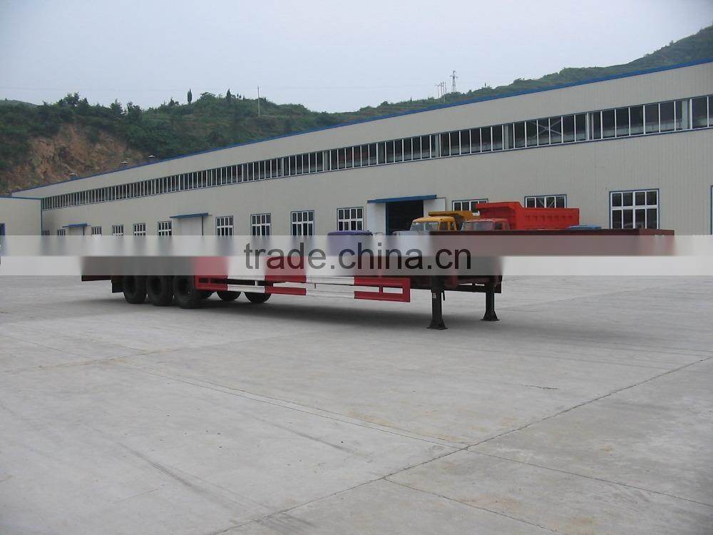 Dongfeng EQ9400TPBL tri-axle flatbed semi-trailer for sales LW