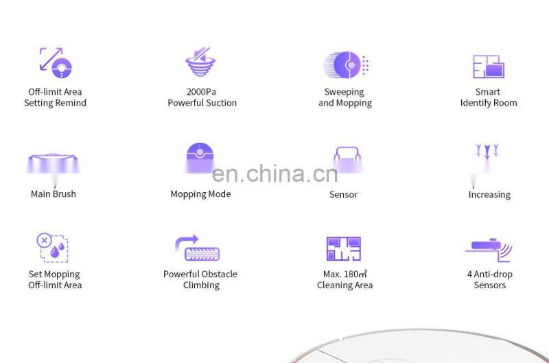 Global Version 360 S7 Home Aspirator Dust Collector 2000Pa Laser Navigation Ultra-Quiet Mooping & Sweeping Robot Vacuum Cleaner