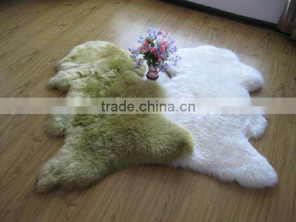 Rug sheepskin rug colored