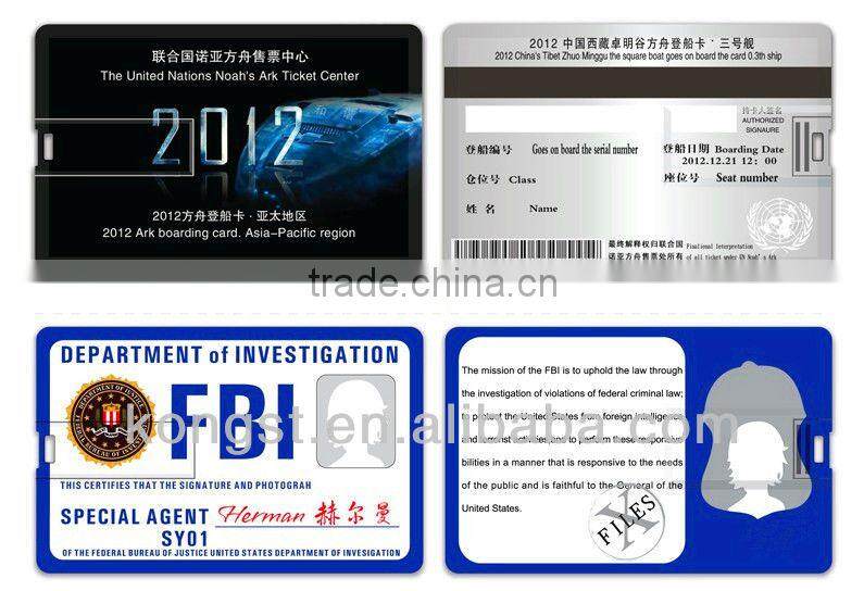 Clear Custom LOGO Printing Businss Gift Card USB Flash Memory Stick