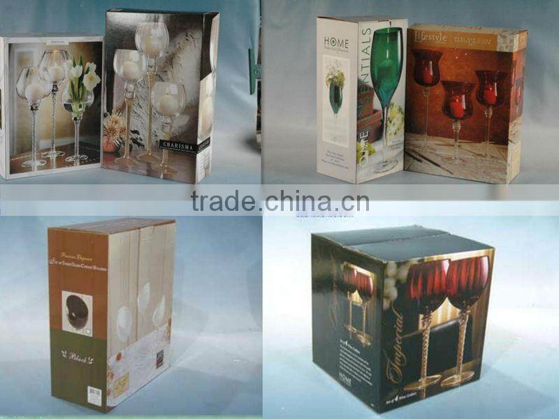 antique silver colored glass candle holder